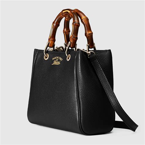 gucci bamboo shopper mini black|gucci bamboo shopper leather tote.